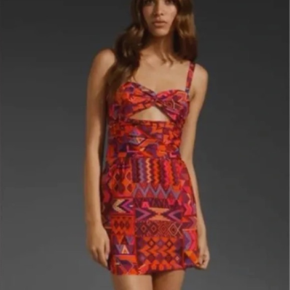 Mara Hoffman Orange and Purple Mini Dress